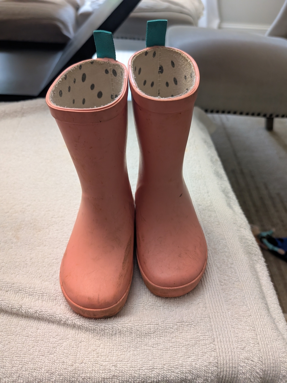 Kids Waterproof Coral Rain & Snow Boots with Polka-Dot Lining